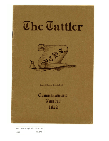 The Tattler cover, brown with ornate scroll design, 1922.